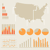 Infographics with US map