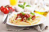 italian pasta with tomato sauce 