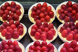 Lemon Custard Fruit Tarts with Raspberries