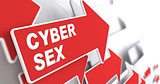 Cyber Sex Concept.