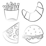 fast food. Vector illustration.