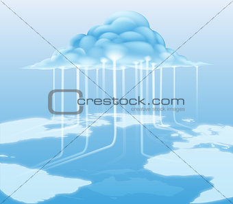 Cloud computer internet concept