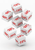 sale cubes with percent discount
