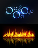 Water and fire background