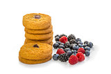 Cookies with mixed berries
