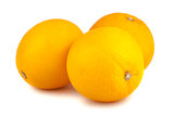 Three whole orange fruits