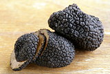 delicacy mushroom black truffle  -  rare and expensive vegetable