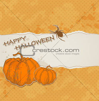 Halloween background with torn paper