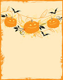  Halloween background with pumpkins