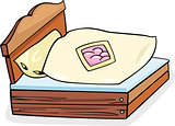 bed furniture cartoon illustration