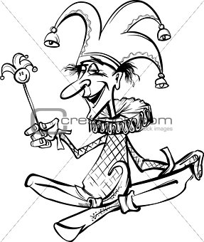 jester or joker cartoon illustration