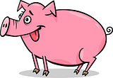 pig farm animal cartoon illustration