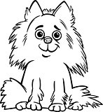 pomeranian dog cartoon for coloring book