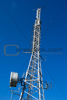 Telecommunication Tower on Blue Sky