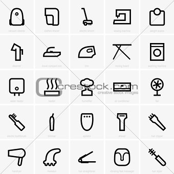Home appliance icons