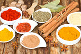 colorful mix  of spices