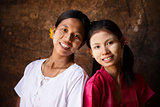 Myanmar girls smiling 