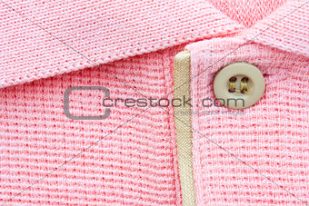 Close up new men's pink Polo T-shirt 