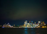 sydney harbour in australia at night