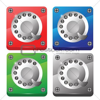 rotary phone dial icons