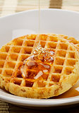 Waffles With  Maple Syrup