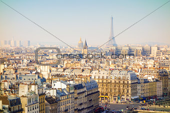 antique city view in paris