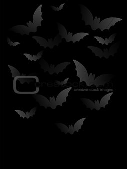 Vector - Halloween Bat Black Paper Background
