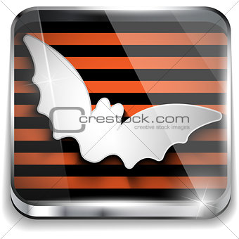 Halloween Bat Icon Button Application