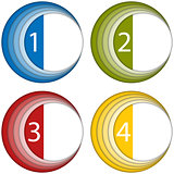 Set of Colorful Frames with Numbers
