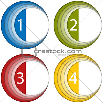 Set of Colorful Frames with Numbers