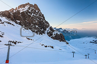 Ski Slopes in the Alps