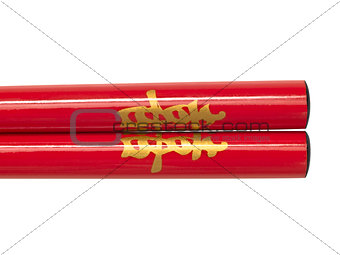 double happiness red chopsticks