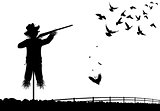 Shotgun scarecrow