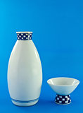 Sake cup and pitcher