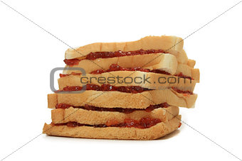 Bread with strawberry jam 