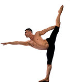 Man portrait gymnastic stretch balance