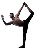 Man yoga asanas natarajasana dancer pose