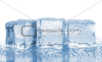 Three melted ice cubes 