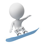 3d small people - snowboard