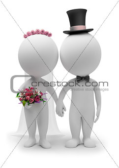 3d small people - wedding