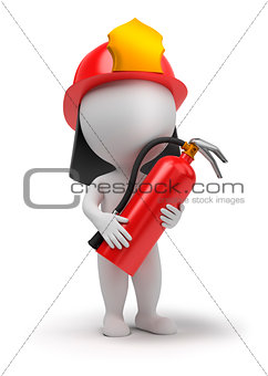 3d small people - fireman