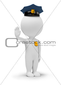 3d small people - policeman