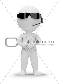 3d small people - security guard