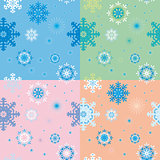 Seamless backgrounds with snowflakes