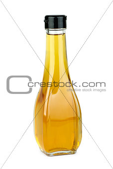 Glass bottle with apple vinegar
