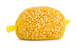 Raw corn grains package for popcorn making
