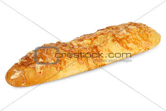 Long loaf of wheat bread wit cheese