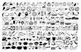 Vector icons of food