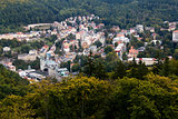 The town of Karlovy Vary with height, Czech Republic