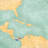 Map of Caribbean - Panama (Vintage Series)